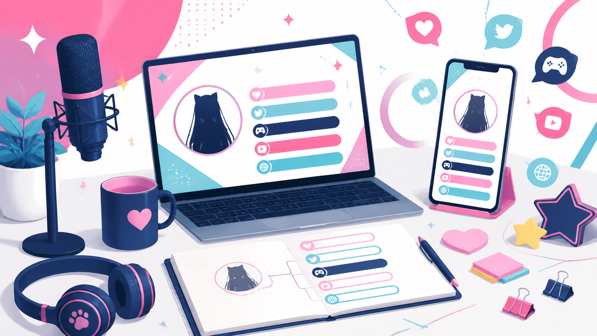個人VTuberのXプロフィール導線を整える方法｜固定ポストから配信へつなげる のアイキャッチ画像