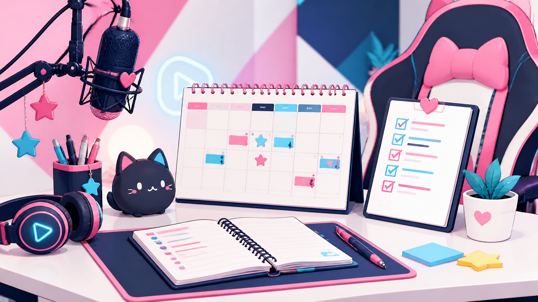 個人VTuberが配信頻度を続けるコツ｜無理なく止まらない週間設計 のアイキャッチ画像